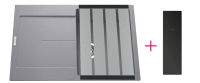 Logo Tam tam croma et planche duoline - evier � encastrer luisina 1 bac, 1 �gouttoir coloris croma et planche duoline inox bross� ev8