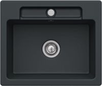 Logo Siluet s flat pure black - cuve � fleur villeroy & boch 1 grand bac coloris pure black ev33462fr7