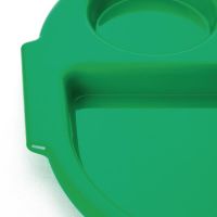 Logo Grands plateaux repas � compartiments en polypropyl�ne olympia kristallon verts 375mm (lot de 10) u040
