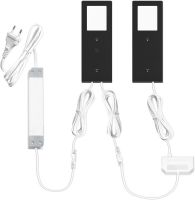 Logo Kit 2 homa l noir - kit homa l - 2 spots � poser avec interrupteur en coloris noir + c�blage + convertisseur ze1113009