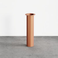 Logo Pied polo rond terracotta 710 mm - pied central en acier terracotta h 710 mm - �160 mm ac700612s01