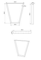 Logo Pied eva cr�me 900 mm - pied de table en acier cr�me h 900 mm