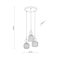 Logo Katerina verre stri� - suspension en verre et m�tal. version compl�te