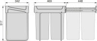 Logo Maxus 05 - 50l - poubelle tri s�lectif 2 x 25 litres ac025f20s01