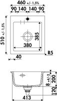 Logo Succes polar - cuve � encastrer luisina 1 bac coloris polar