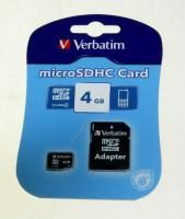 Logo Micro-sdhc carte memoire 4gb verbatim class-4 f552691