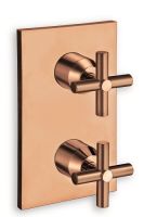 Logo Faade thermostatique 2 sorties executive - xv85234p or rose bross