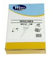 Logo Mo141cw sacs aspirateurs boite carton adaptable sur moulinex / 6 sacs + 1 fm 9060008