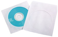 Logo Logilink pochette en papier pour cd/dvd, blanc, avec fentre 11112591