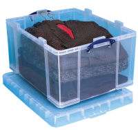 Logo Rlu bo�te de rangement 145 litres + couvercle - dimensions : l81 x h43 x p62 cm coloris transparent 315609