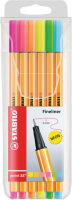 Logo Stabilo pochette 15 feutres point88. pointe extra fine. coloris assortis (dont 5 fluo) 146155