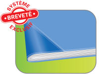 Logo Elba prot�ge-cahier 24x32cm strong line opaque 15/100� + renforc�s (30/100�). coloris bleu 404661