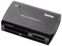 Logo Hama lecteur de cartes usb 2.0, 65 en 1, noir 1649009