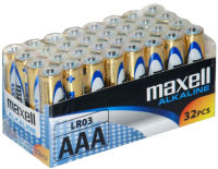 Logo Maxell pile alcaline, micro aaa, carton de 32 11630071