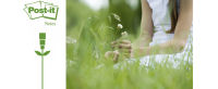 Logo Post-it bloc-note adh�sif recycling, 38 x 51 mm, jaune 9002660