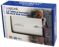 Logo Logilink botier pour disque dur ide 2,5', usb 2.0, argent 11110369