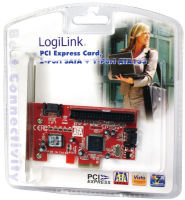 Logo Logilink carte pci express serial ata + ide, 2 + 1 ports 11111026