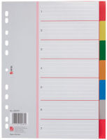 Logo Hetzel intercalaires plastique, uni, a4, 7 onglets, color� 59252474