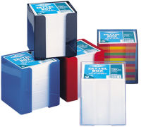 Logo Wedo bloc cube avec bo�tier en plastique, transparent/blanc 61702654