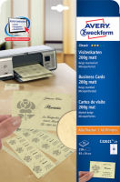 Logo Avery zweckform cartes de visite, 85 x 54 mm, gris clair 72320202