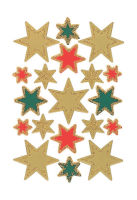 Logo Herma autocollants de noel decor '�toiles', asssorti, or 6501537
