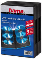 Logo Hama botier vide pour dvd 'quad box', jewel case, noir 1651186