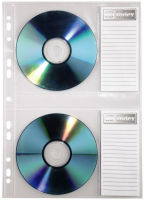 Logo Hama pochette cd/dvd, format a4, pp, pour 2 cd, tranparente 1678352