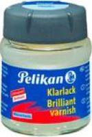 Logo Pelikan, vernis transparent brillant