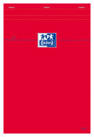 Logo Bloc-notes a6 rouge - 80 feuilles - petits carreaux - oxford 5401484