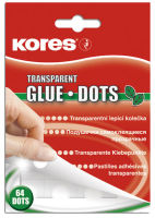 Logo Kores pastilles adh�sives'glue dots', transparent, pastilles 5631602