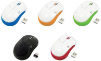 Logo Logilink mini souris optique smile, sans fil, rouge 11112324