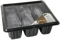 Logo Papstar couverts en plastique dans une bo�te, transparent 6486619