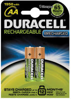 Logo Duracell pile rechargeable ultra mignon aa, en blister de 2 3040173