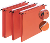 Logo L'oblique dossiers suspendus medium, fond v, orange, 220 g 335414000