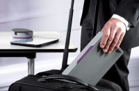 Logo Durable bote de rangement varicolor en abs - l235 x h62 x p122 mm - gris/violet 316329