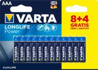 Logo Varta pile alcaline 'longlife power', micro (aaa), 8+4 3060795