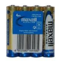 Logo Maxell pile alcaline, mignon aaa, pack de 4 11630159
