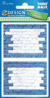 Logo Avery zweckform zdesign etiquettes pour livres 'mur brique' 72059596