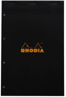 Logo Rhodia bloc de direction couverture orange 80 feuilles dtachables+perfores format a4+ rglure 5x5 195947