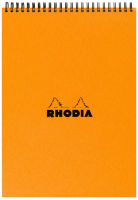 Logo Rhodia bloc de direction couverture reliure intgrale en-tte orange 80 feuilles format a4 rglure 5 758341