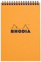 Logo Rhodia bloc de direction couverture reliure intgrale en-tte orange 80 feuilles format a5 rglure 5 758333