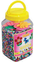 Logo Hama perles  repasser midi + plaques, bote en plastique, 58140113