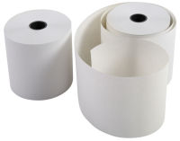 Logo Exacompta bobine caisse standard 44 x 70 x 12 mm, 44 mtrres, papier 1 pli offset extra-blanc 60g fs 445329