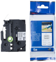 Logo Brother rouleau de 72 tiquettes noir sur vert fle-7511 25x41mm 281938