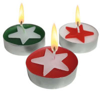 Logo Susy card bougie chauffe-plat de noel 'star',diamtre: 40 mm 40014524
