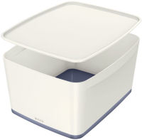 Logo Leitz bo�te de rangement my box, 18 litres, blanc / vert 80521664