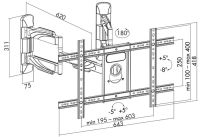 Logo Logilink support mural de coin pour tv full motion, 11116093