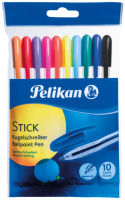 Logo Pelikan stylo � bille stick, assorti, sachet de 10 56804790