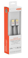 Logo Ednet cble hdmi haute vitesse type a, m/m, 2m, ethernet, ultra-hd, ul, noir argent,contacts dors  704754
