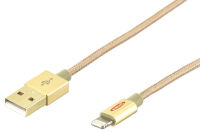 Logo Ednet cble de donne et charge apple lightning, 1 m, or 8031060
